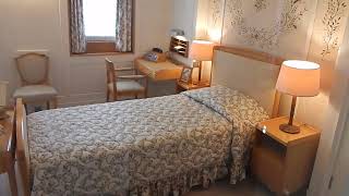 Royal Yacht Britannia, the Queens Bedroom, August 2023.