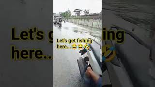 sea on the road...😂😂#fishing #shortvideo #like #subscribe #fishing