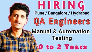 Software Testing Jobs | Freshers QA Jobs | Testing Vacancies | Quality Analyst Jobs | Pradip Khedkar