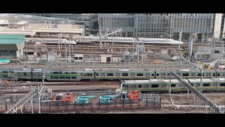 東京駅に集まる色んな電車たち　新幹線を上から見てみよう