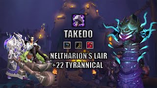 WoW Mythic+ Retribution Paladin | +22 Neltharion's Lair  | Tyrannical