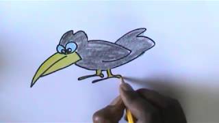 HOW TO  DRAW A CROW