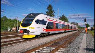 Passenger trains And RegioJet in Ogulin. Croatia