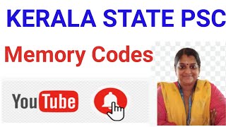 KERALA PSC MEMORY CODES