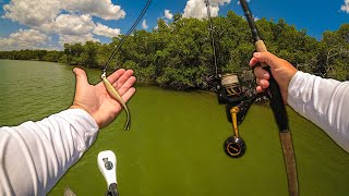 Finally Found a BIG Fish while Fishing the Florida Everglades!! (Gheenoe Fishing)