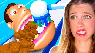 LIMPIO LOS DIENTES MÁS ASQUEROSOS!! 🤮 Noob vs Pro vs Hacker en Teeth Runner 💩🪥 | Laia Oli Juegos