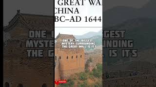 What is the hidden Mysteries behind the Great Wall of China #shorts