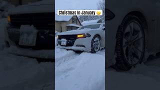 Dodge Charger R/T Stuck In The Snow🥲#dodgecharger #trending #hellcat #mopar #dodge