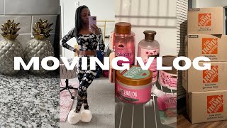 MOVING VLOG | FIRST WEEK IN MY APARTMENT + HOME DECOR SHOPPING + UNPACKING & AMAZON FINDS