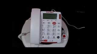 First Alert SFA3800 Big Button Corded Telephone with Emergency Key & Remote Pendant