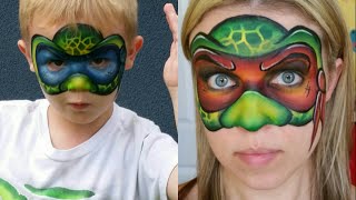 Ninja Turtle Face Painting Tutorial