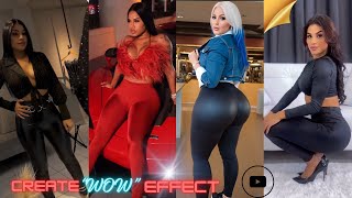 Shiny Leggings WOW Effect Top 5 Leather Leggings Street Style Hacks High-Fashion Curvy Outfits