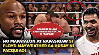 NAPATALON AT NAPASIGAW SI FLOYD MAYWEATHER SA MATINDING RESBAK NI PACQUIAO KAY MORALES!!!