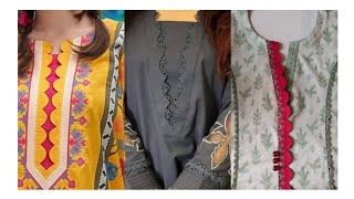 Beautiful Summer Kameez Neck Designs/Neck Designs