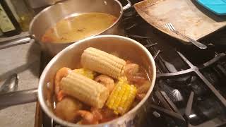 Made  a Mini Pot Shrimp Boil.