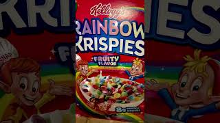 New Rainbow Krispies #cereallover #foodshorts #tastetest #newsnacks #dfaballin