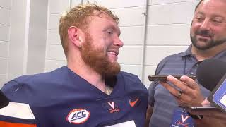 UVA QB Brennan Armstrong talks win over ODU