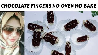 CHOCOLATE FINGERS || SIMPLE DESSERT RECIPE || NO OVEN NO BAKE