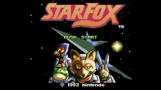 Star Fox SNES - first level (Corneria) gameplay