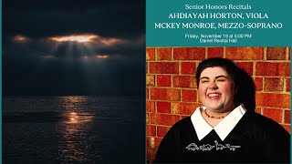 Honors Recital: Ahdiayah Horton and McKey Monroe