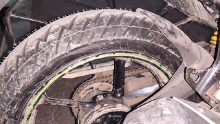 how to change bike tyre | bike ka tyre kaise change kare | yamaha fzs tyre change | #yamahafzs