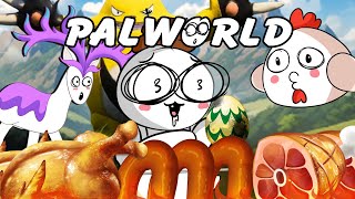 Pooddoop mukbang in Palworld/ 푸두먹방인더팰월드/ Animation Mukbang