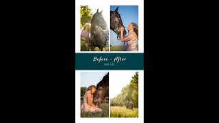 Before & After vom Fotoshootng mit Evi