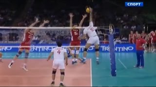 Dmitriy Ilinykh huge block on Amir Ghafour