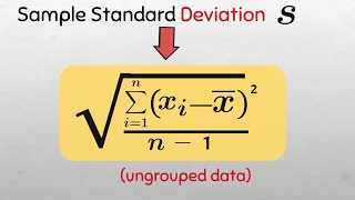 Sample Standard Deviation for Ungrouped data #sigma #standarddeviation #education ##statistics