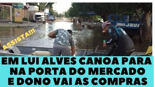 EM LUIZ ALVES DE CANOA PARA NA PORTA DO MERCADO E DONO VAI AS COMPRAS!!!ESSISTA!!!