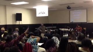 Pastor C.t. Kirk preaching "I Feel God Stretching Me"