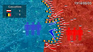 Battle of Liège in 1 minute using Google Earth