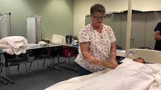 CNA Skills # 23 : Perform Passive Range Motion (Upper Body) - Shoulders-Elbows-Wrists-Fingers