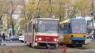 Трамвай Tatra T6B5SU 30.10.2021 / Tram Tatra T6B5SU