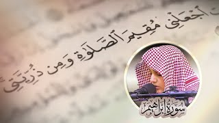 {ربِ اجعلني مقيم الصلاة} - سورة ابراهيم كاملة للقارئ علي عبدالسلام اليوسف