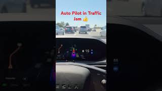 Tesla Model S Auto Pilot perform in traffic jam.