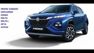 MARUTI SUZUKI FRONX VARIANTS EXPLAINED #marutisuzuki #fronx #viral #trending