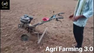 7 HP tiller in ರಾಗಿ (ragi) seeding come and watch now👍👍👍👍🤗🤗