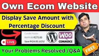 How to Display Save Amount with Percentage Discount in Own Ecommerce Website | Online Business Ideas