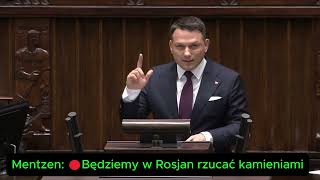 Mentzen 🔴Będziemy w Rosjan rzucać kamieniami