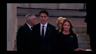 The Queen’s Coffin | Canadian Prime Minister and his wife