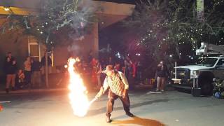 Man With Flame,Vallejo,California ,Xmas parade,2014