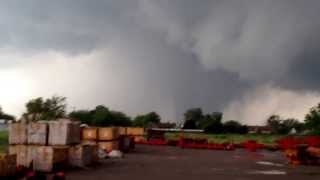 My view of the tornado that hit Moore, OK on May 20th, 2013.