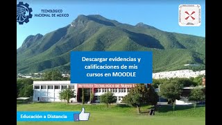 Descargar evidencias y calificaciones de mi curso en MOODLE