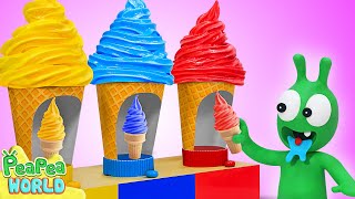 Giant Ice Cream Machine Adventures - Cartoon for kids - Pea Pea World