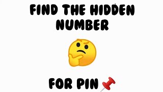 if you find the hidden number, you get pinned