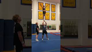 Morehead 2 a days start Monday! #shorts #cheerleading #stunt #youtubeshorts