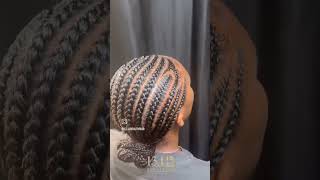 All back braids with Bun #howto #hairstyles #braids #afrohair #shorts #saloon #hair