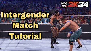 WWE 2K24 - How To Do Intergender Matches