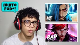 REAGINDO a Jinx (Arcane) - Meu Inimigo | M4rkim e Dura na Queda | Vi (Arcane) | Kaito